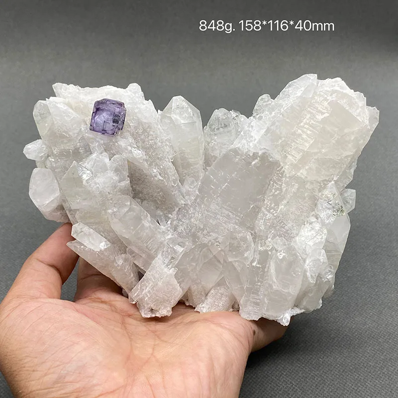 100% Natural China Hunan Yaogangxian Fluorite Crystal Rough Stone Quartz Mineral Healing Crystal