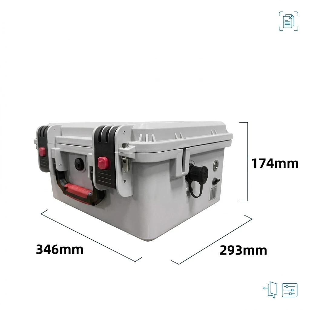 24V 75Ah Marine Lithium Battery in Waterproof Hard Case, Portable Power Station for SUP Kayak Trolling Motor view 3