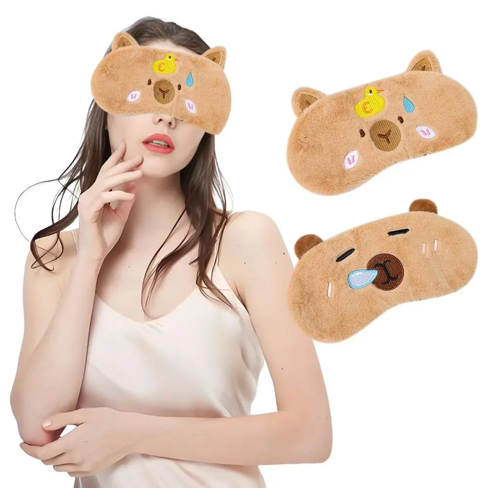 

Cute Capybara Sleep Eye Mask Cartoon Soft Eye Mask Relaxing Blindfold Girls Women Home Travel