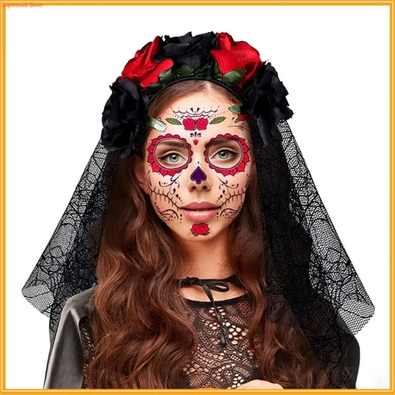 Q5WE Women's Day Of Deads Senorita Costumes Dias los Muerto Women's Costume Sugar Skull Costume Halloween Cosplay Costumes