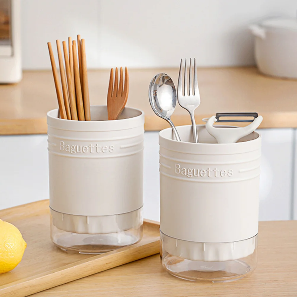 Tool Cutlery Storage Box Chopsticks Case No Punching Spoon and Fork Holder White Kitchen Utensil