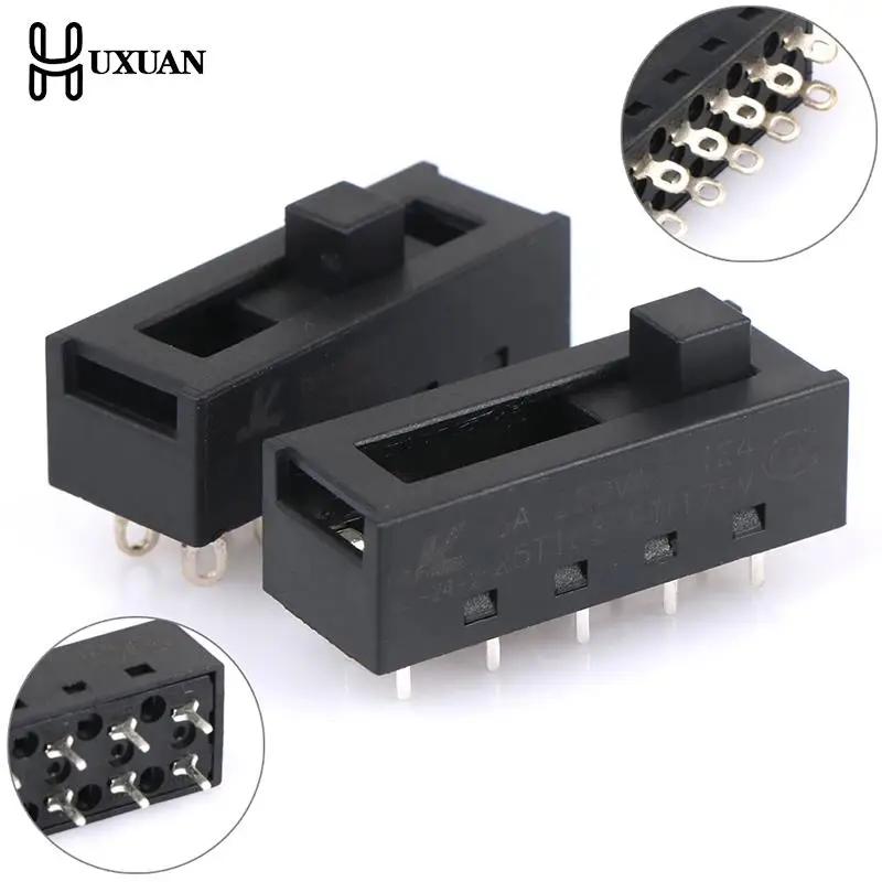 1Pc 8A 250VAC 4 Positions 10 Pins SS-24-2 Hot And Cold Air Cylinder Toggle Switch For Hair Dryer Connector Accessories