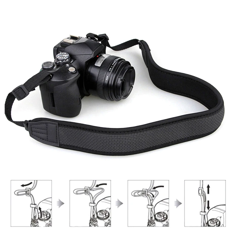 Portable Camera Strap for Sony/ Nikon Camera Belt for DSLR Digital SLR Adjustable Universal Leather Neck Strap for DSLR Camera