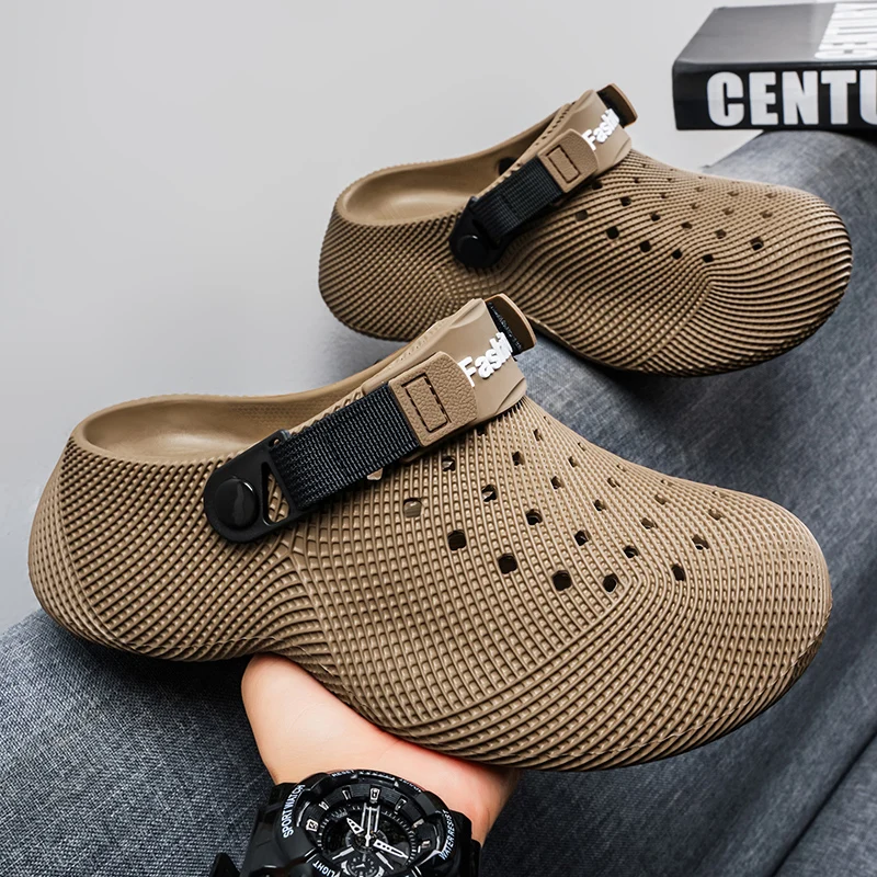 

Summer Mens Sandals Outdoor Fashion Slippers Breathable Lightweight Man Beach Sandals Thick Sole Non Slip Casual Garden Shoes