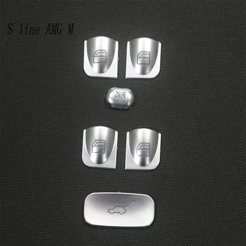 For Mercedes Benz C Class W203 2002-2006 Car Door Window Glass Lift Button switch Cover Sticker Trim Auto Interior Accessories