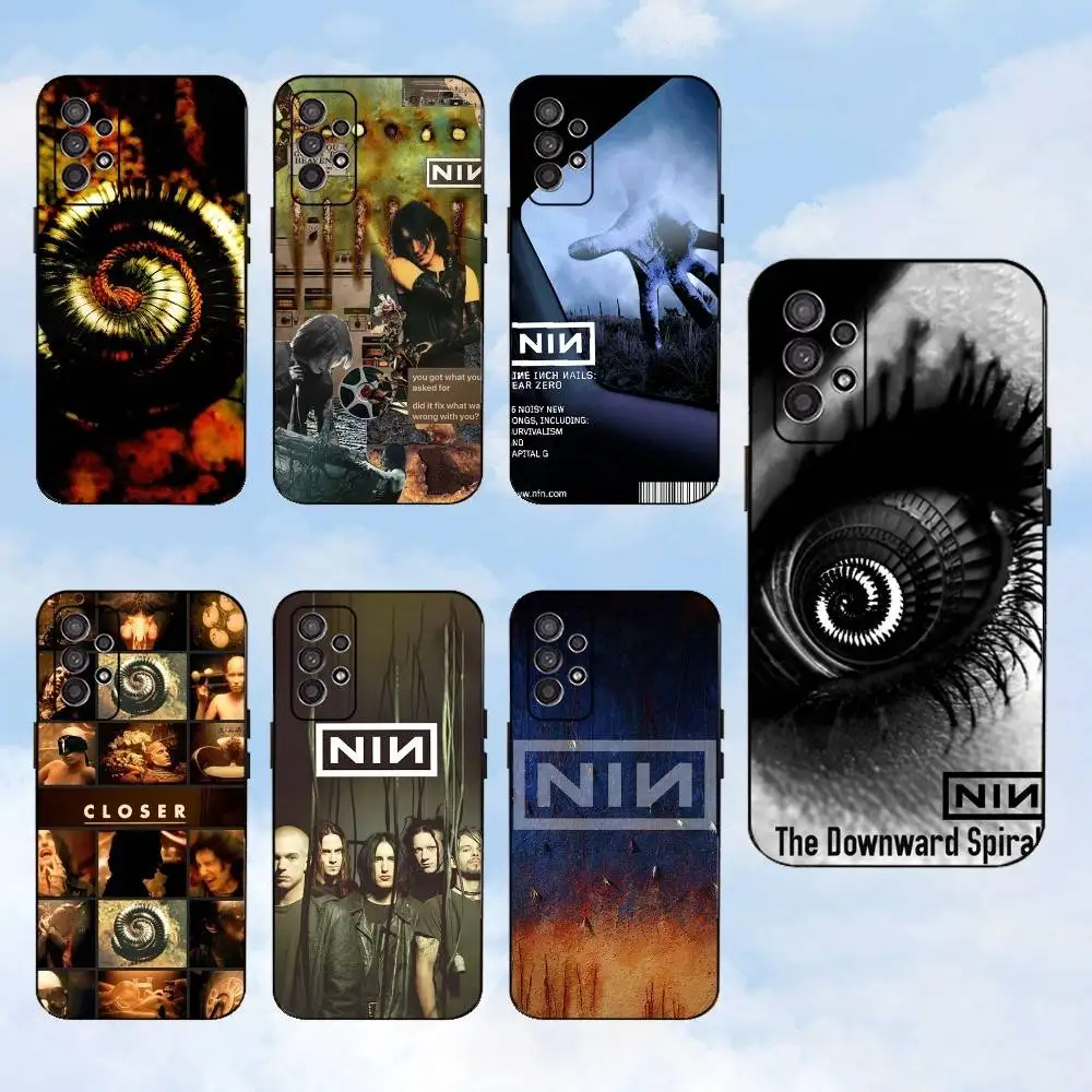 

N-Nine I-Inch Nails NIN Phone Case For Samsung S25,S24,S23,S22,S21,S20,S10,Ultra,Plus,Lite,FE,Soft Silicone Black Cover