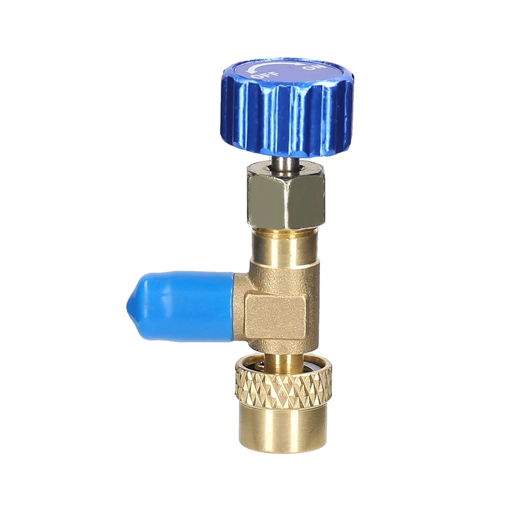 Air Conditioner Safety Valve Set R22 R410 Filling Valve Tool Copper  Safety Valves Set Adapter  5/16 SAE To 1/4 SAE Accessories