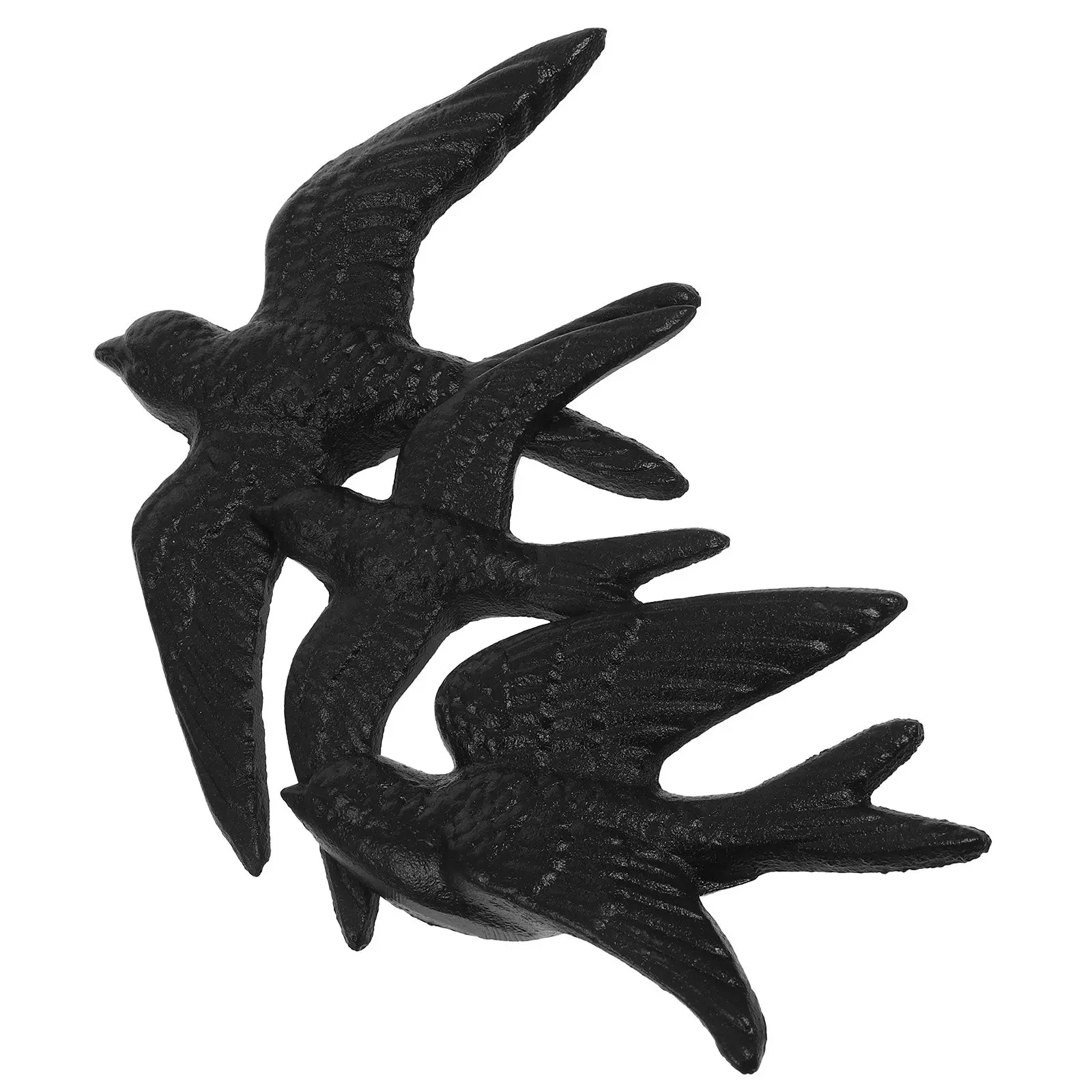 3Pcs Cast Wall Decor Vivid 3D Metal Bird Sculpture Wall Hanging Decoration for Home Office Garden Wedding Photography