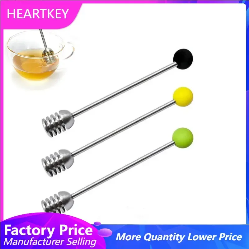 

3PCS/SET Honey Stick Honey Jam Mixing Stick Stainless Steel Beekeeping Tools Honey Jar Supplies Dessert Tools