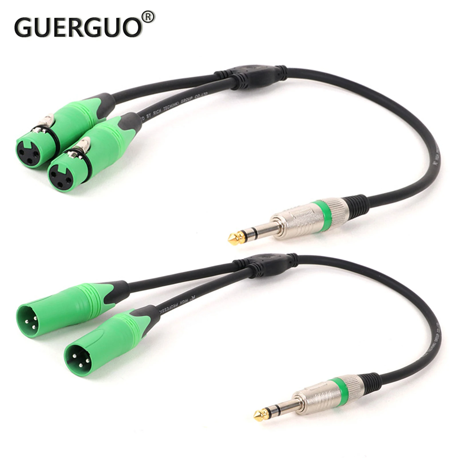 

1PC 6.5 to 2xlr Aduio Cable High Quality OFC 6.5 Stereo to Dual XLR Cable Mixer Speaker 1/4 Inch TRS Y Splitter Shielded Cords