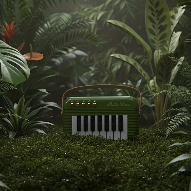 Tragbares Mini-Klaviertastatur-Spielzeug für Kinder, farbenfrohes pädagogisches elektronisches Musikspielzeug, für musikalische Instrumente für frühes Lernen