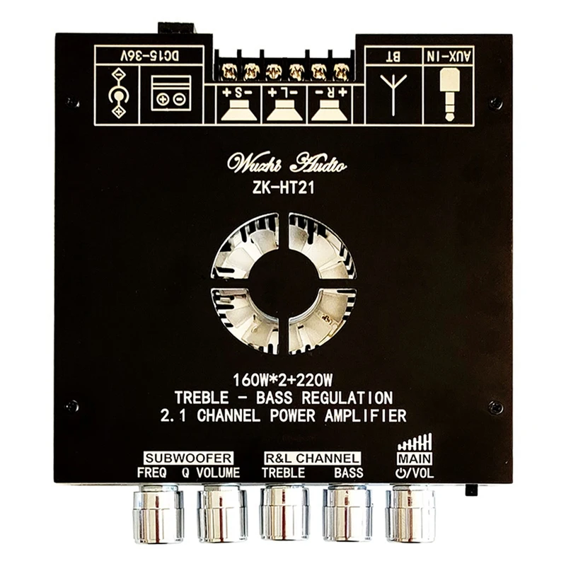 

2.1-Channel TDA7498E Bluetooth Digital Amplifier Module High And Low Tone Subwoofer,160Wx2+220W Amplifier Board ZK-HT21