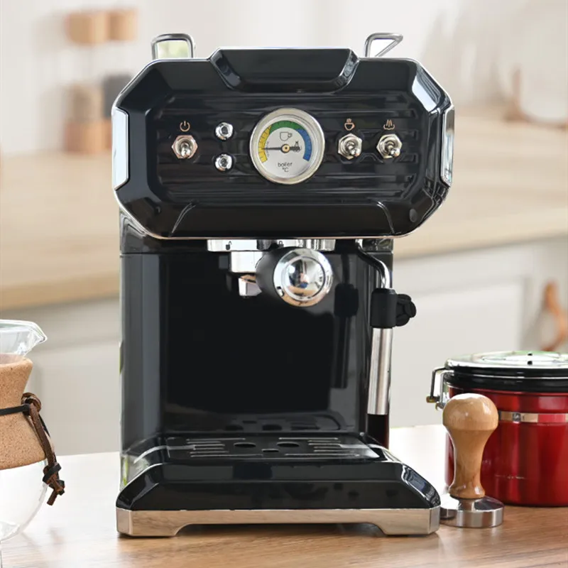 Máquina de café semiautomática para el hogar, pequeña concentración italiana, extracción de alta presión, vapor espumoso, máquina todo en uno