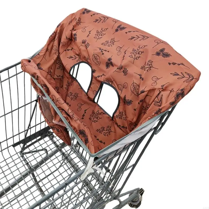 Portable 2 In 1 Baby Shopping Cart Sleeve High Chair Cover Lovely Print Carry Bag Feature for Infant Toddler Outdoor A2UB