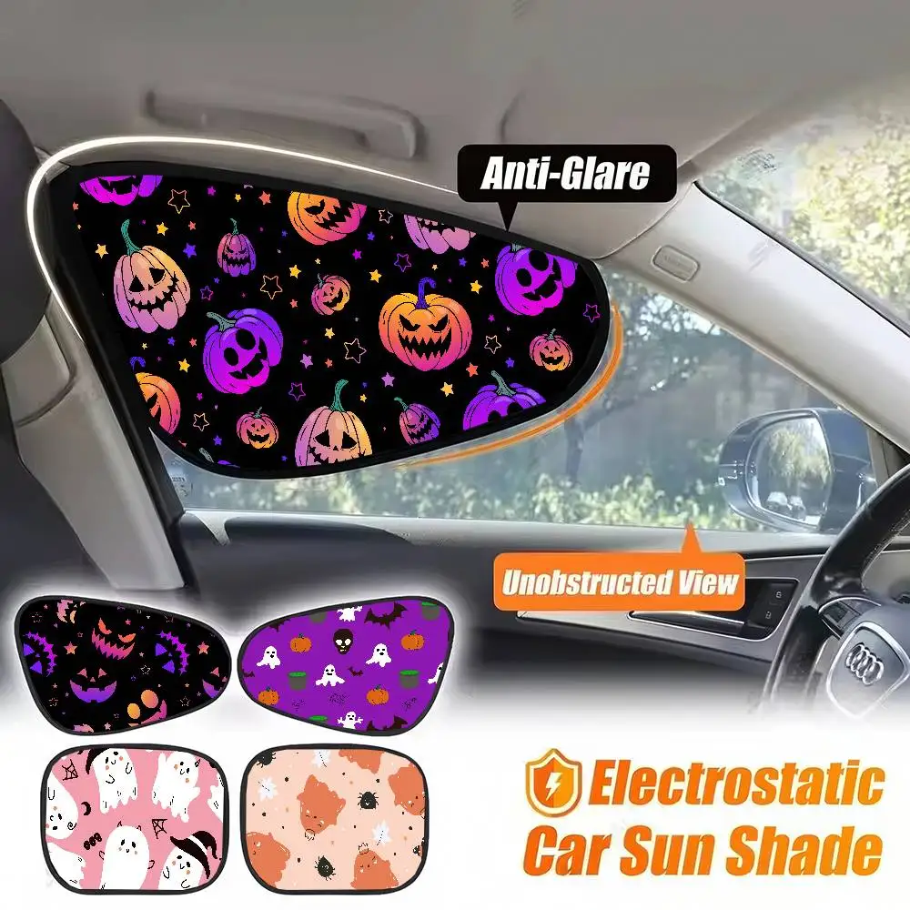 

Универсальный солнцезащитный козырек на лобовое стекло автомобиля с изображением тыквы на Хэллоуин - складной отражатель, изоляционный аксессуар