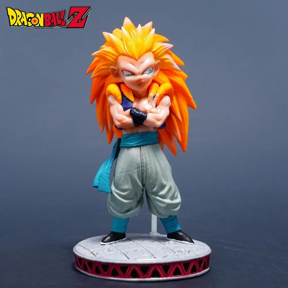 17cm/6.69in anime dragon ball z figura gotenks figuras de ação estátua pvc desktop ornamentado coleção modelo brinquedos presentes