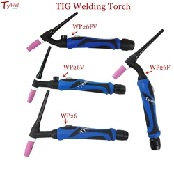 Chalumeau de soudage TIG 200A, WP26 WP26F WP26V WP26FV GTAW Argon, vanne à gaz refroidie à l'air, télécommande, pistolet de soudage à Arc en tungstène