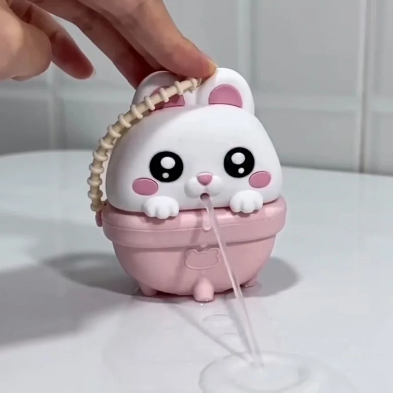 Creative Water-absorbent Press Body Spray Water Animals Dinosaur Raccoon Keychain Cute Doll Panda Capibara Bag Pendant Key Chain