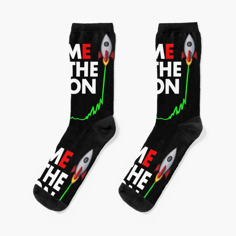 GameStop Stock $GME to the moon Socks Christmas floor happy christmas stocking Women Socks Men's