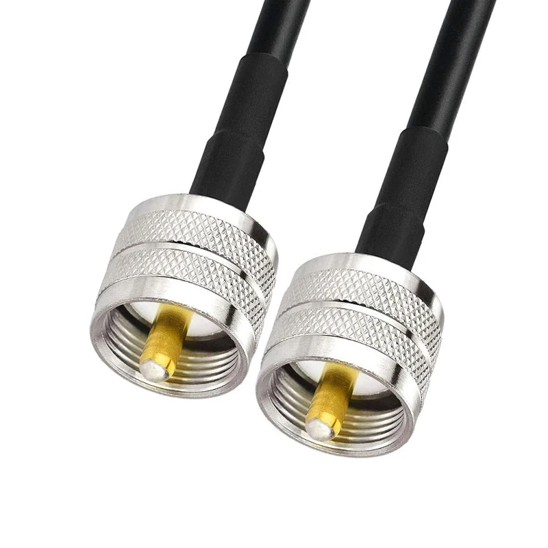 RG58 50 Ohm UHF-Stecker PL-259 auf UHF-Stecker PL259 Verlustarmes HF-Koaxialkabel für HAM CB-Funkantennen-Analysator SWR-Meter – Detail 5