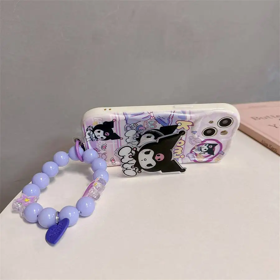 Sanrio casing braket gelang Hello Kitty, PENUTUP UNTUK OPPO Reno 12F 11 11F 5G 8 11 12 Pro 8T A58 A78 A79 A98 5G Reno 7 4G 5 6 Lite