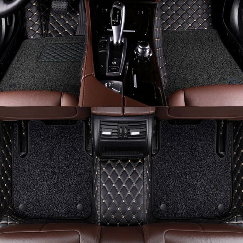 Custom Double Layer Leather Colorful Car Floor Mat for BYD Atto 3 Year 2022-2027 Auto Carpet Interior Part