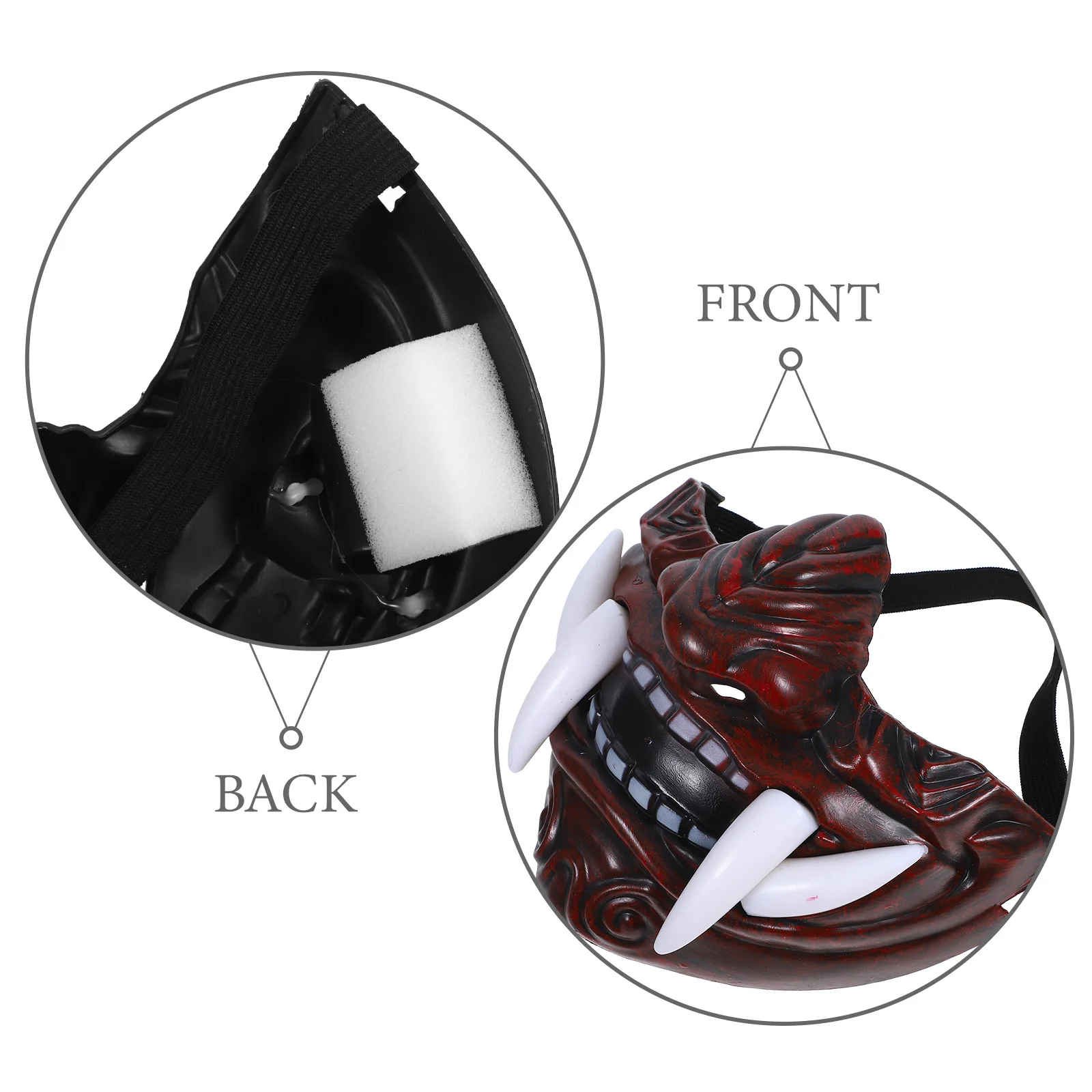 

4Pcs Japanese Cosplay Mask Traditional Drama Cosplay Party Mask Prop Creative Breathable Reusable for Stage Performance