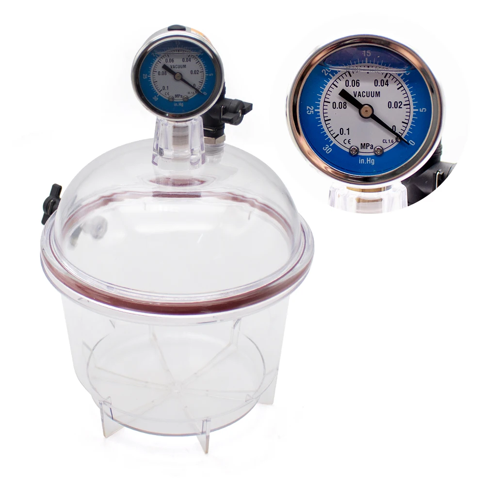 Secador de vacío de plástico de policarbonato, bomba de vacío sin aceite, 150 V, 10l/MIN, 220 MM
