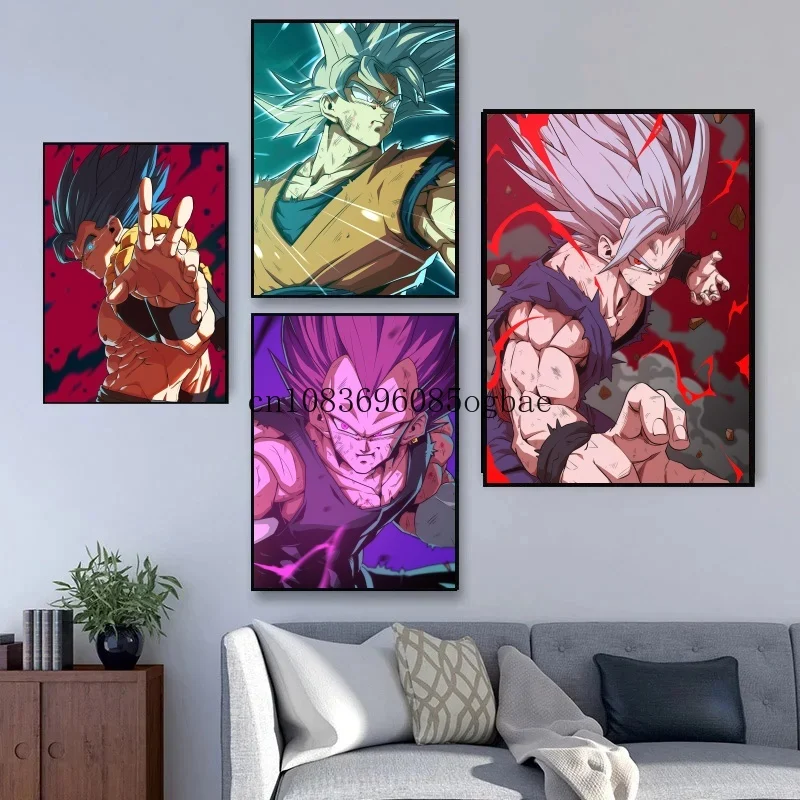 

Classic Anime Retro Dragon Ball HD Poster Super Saiyan Goku Vegeta Canvas Painting Print Wall Art Home Decor Children Gifts