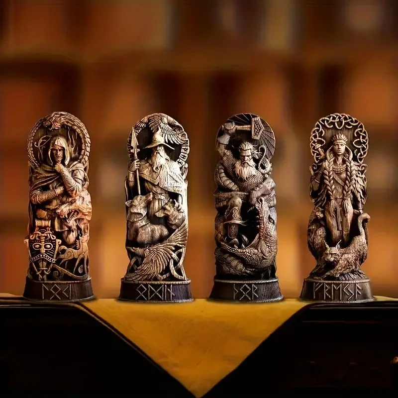 Viking Goddess Freyja Statue Norse Gods Resin Sculpture Scandinavian Pantheon Altar Heathen Asatru Decor Home Decora Accessories