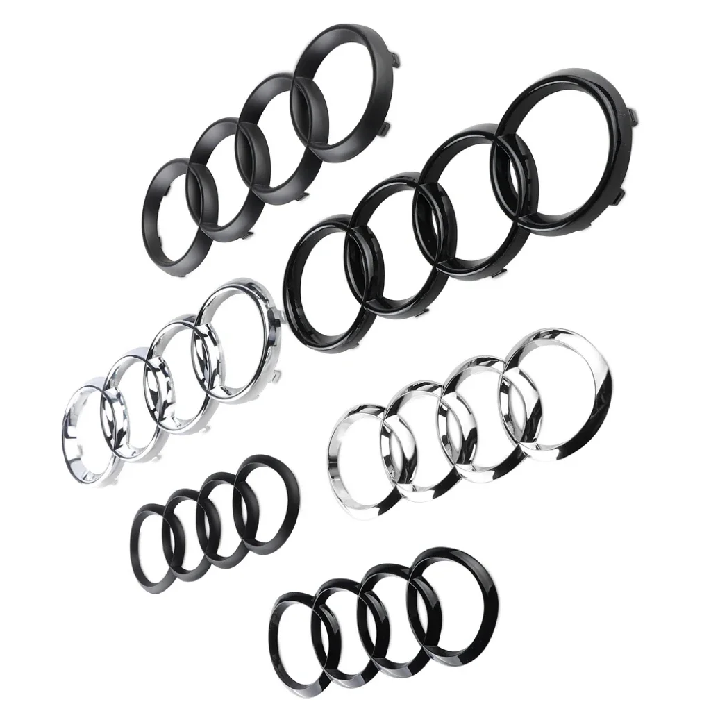 

New 3D Audi Original Car Front Bonnet Grill Trunk Decoration Sticker for Audi A4 B6 B7 A1 A3 8V 8P A6 A5 A7 A8 Q3 Q5 Q7 TT S3 R8