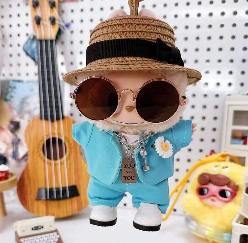 

Only Clothes Idol Gd Same Style Blue Suit Straw Hat Set Doll Clothes 15/17cm Doll Universal Clothes Fashion Set Gift For Fans