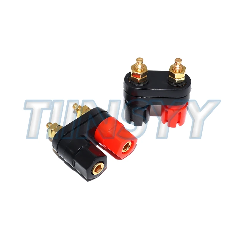 1PCS Banana Plugs Couple Terminals Red Black Connector Amplifier Terminal Binding Post Banana Speaker Plug Jack