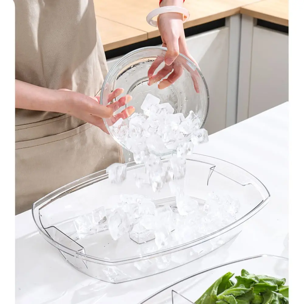 Refrigerator Organizer Bin Clear Food Storage Box Large Capacity Kitchen Fresh Keeper Salad Plate Vegetable Fruit Case
