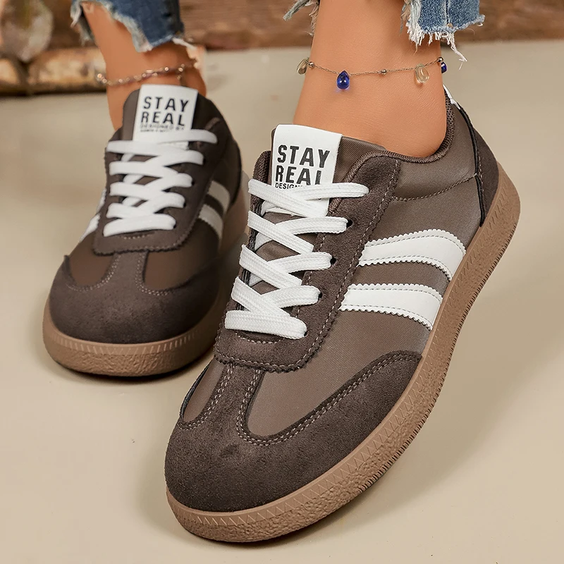 

Женские винтажные серые кроссовки на платформе, весна 2026, из искусственной замши, на плоской подошве, для женщин, большие размеры до 43, нескользящая толстая подошва, повседневная обувь