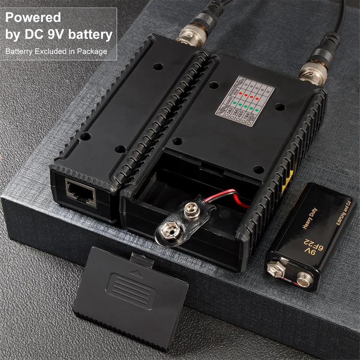 Coax Continuidade Tester para dados e cabos coaxiais, Network Cable Tester