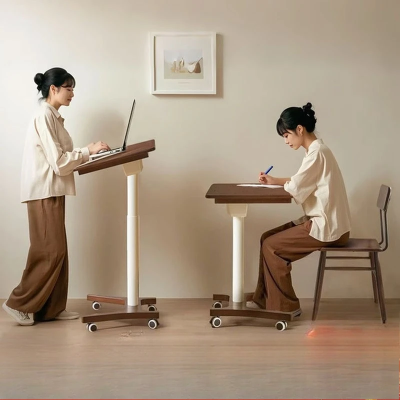 

Solid wood lifting computer desk removable bedside office workbench learning home folding