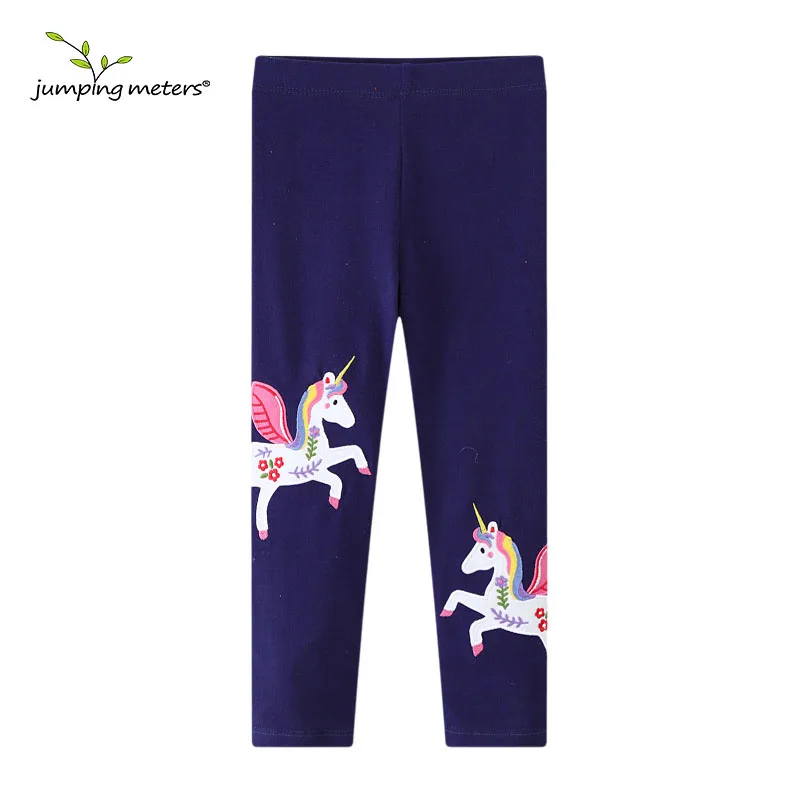 Jumping Meters 2-7T Unicorn Embroidery Autumn Spring Girls Leggings Pants Clothing Full Length Girls  Baby Skinny Pencil Pants