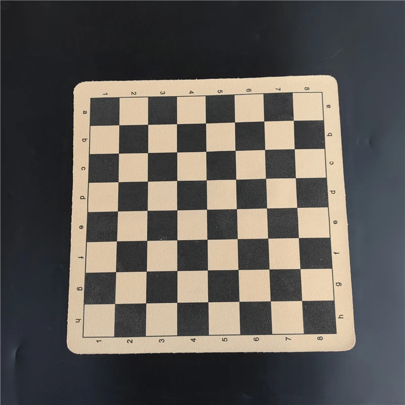 International Chess Board 27 * 27cm (10.63in) Foldable Leather Fleece Material Checker International Foldable Game Chess Board