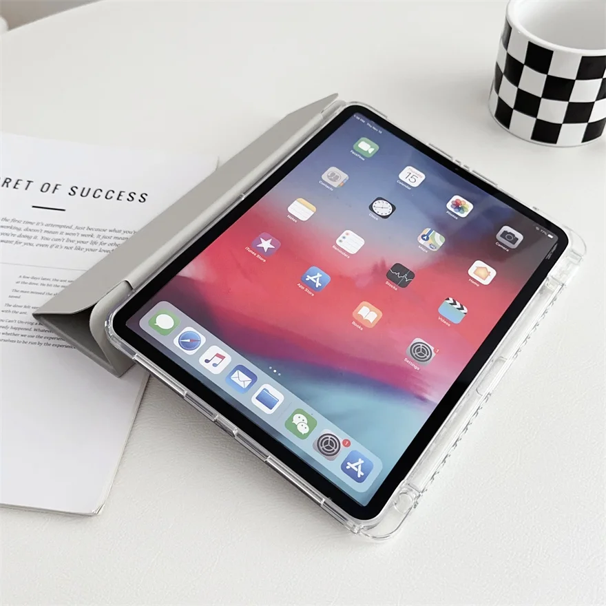 Casing lipat Y akrilik Transprent, casing untuk Xiaomi Pad 7 6 untuk Xiaomi Pad 7 6 Pro, casing untuk Redmi Pad SE 11, penutup belakang dengan Slot pena