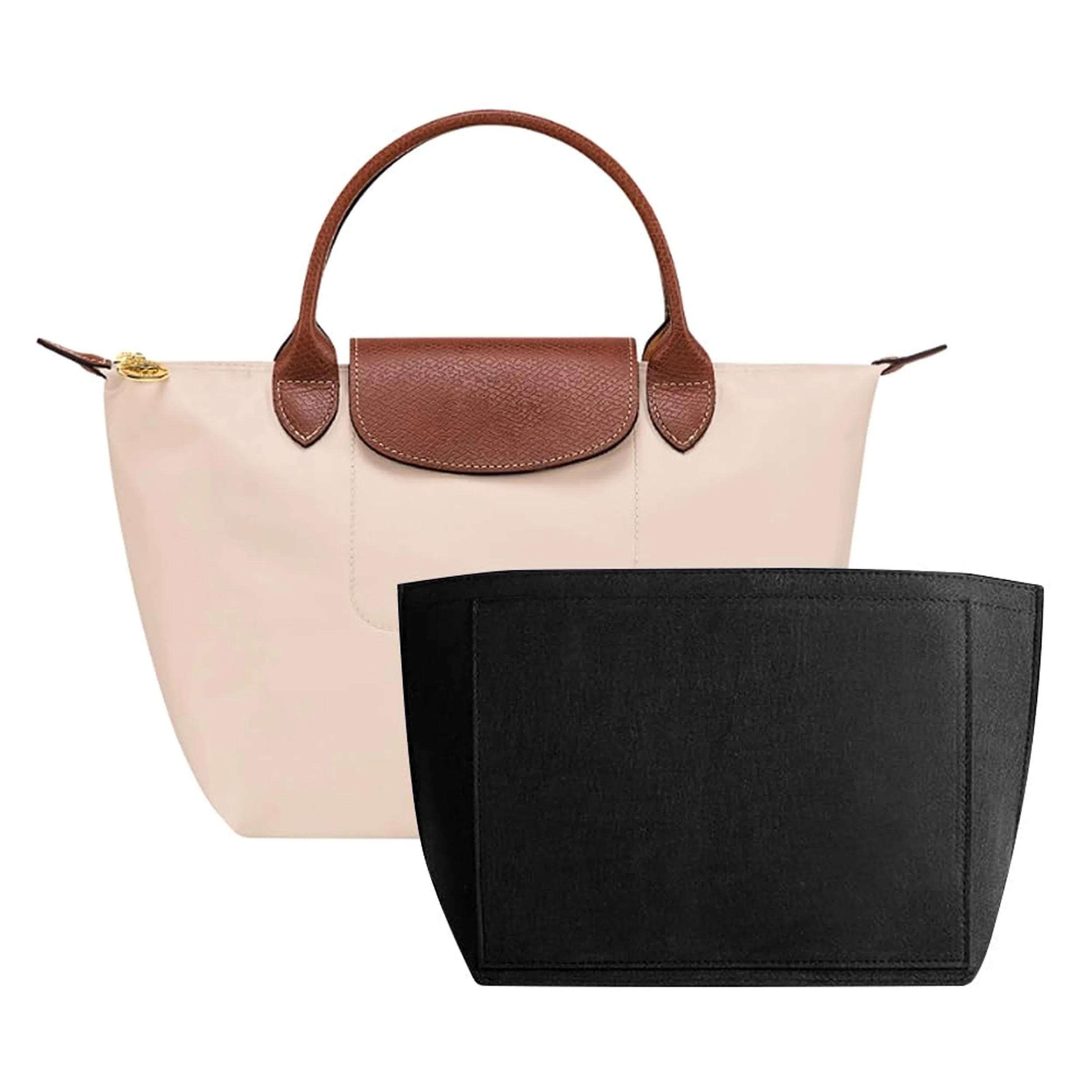 Filz-Einsatztasche, passend für Longchamp Handtasche, Liner-Tasche, Filztuch, Make-up-Tasche, Unterstützung für Reisen, tragbarer Einsatz-Geldbörsen-Organizer