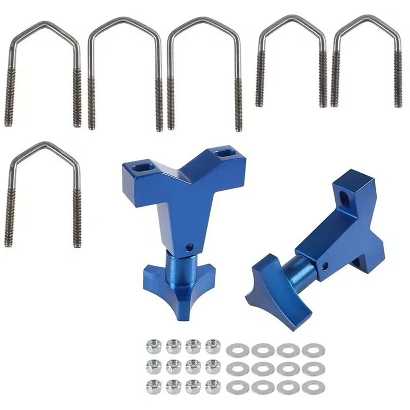 

A85E-High Lift Universal Mount 1-2.5Inch For Front Tube Adjustable Jack Tube Bracket For Jeep Wrangler JK TJ Roof Rack Front