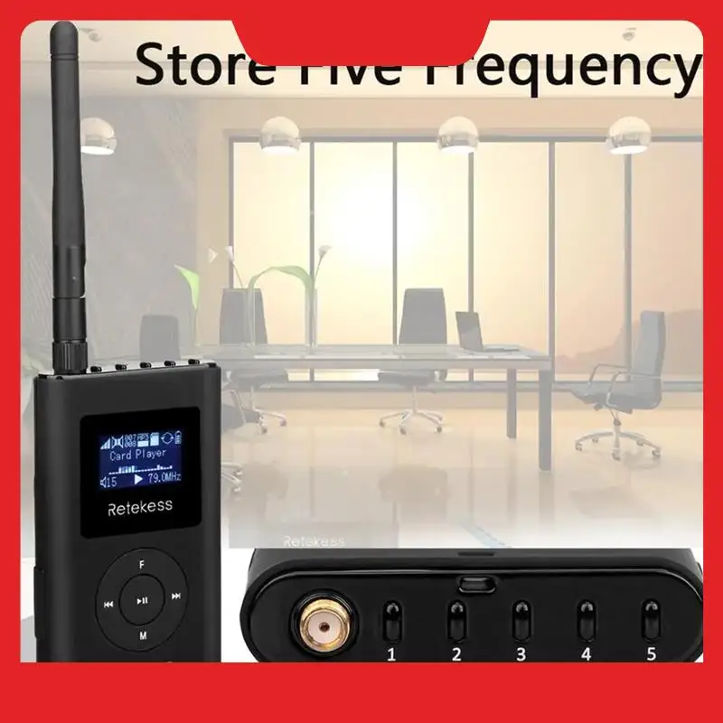 

FT11 FM Transmitter Microphones Wireless MIC Transmitter For Church Tour Guide Meeting Support AUX TF Card 2 PCS