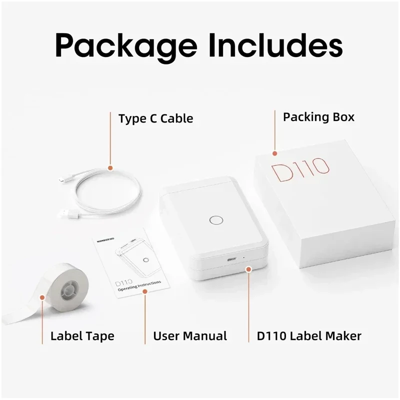 Niimbot D110 D11 D101 Smart Portable Label Printer Mini Pocket Thermal Sticker Maker Self-adhesive Label Printer For Office Home