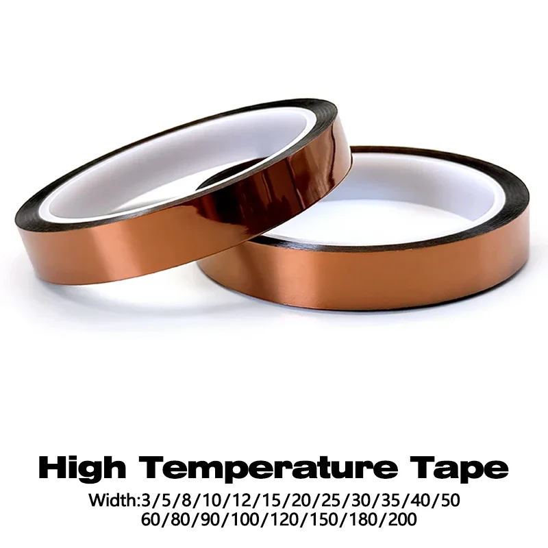 Polyimide Heat Resistant 260Deg.C Multi Size Adhesive Insulation Tape Antistatic for PCB Solder Mask Electronics