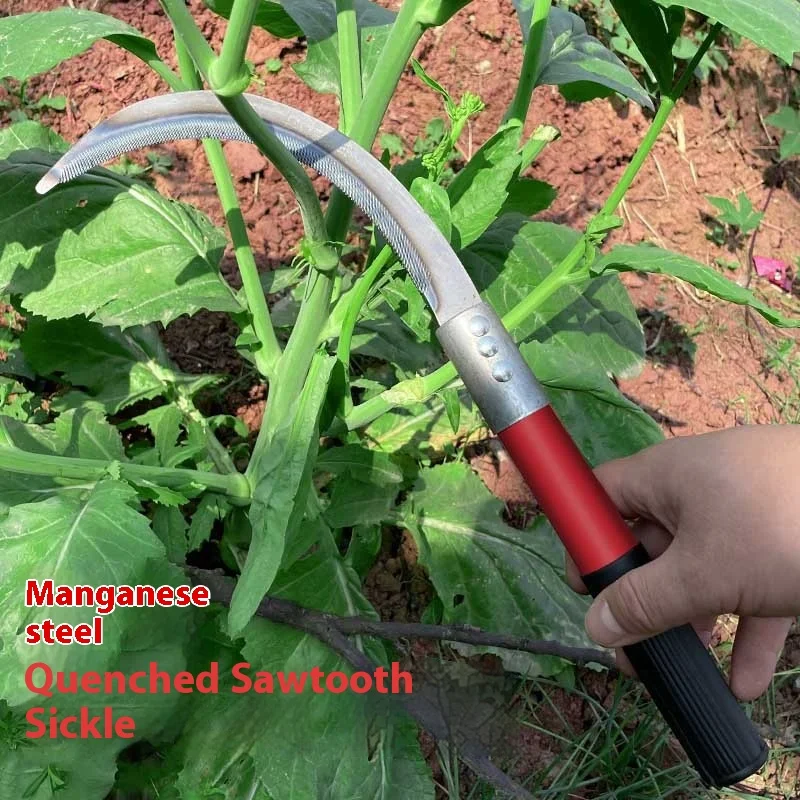 المنغنيز الصلب جزازة العشب سكين في الهواء الطلق أداة قطع العشب أداة زراعية حادة حصاد الذرة هوك سكين