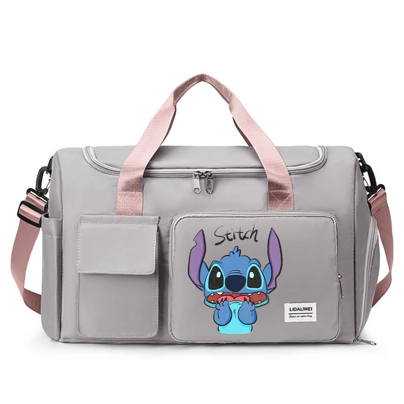 New Stitch Disney Women Travel Bags Kawaii Cartoon Storage Bag Waterproof Gym Sport Bag Handbags Outdoor Camping Duffel Bags