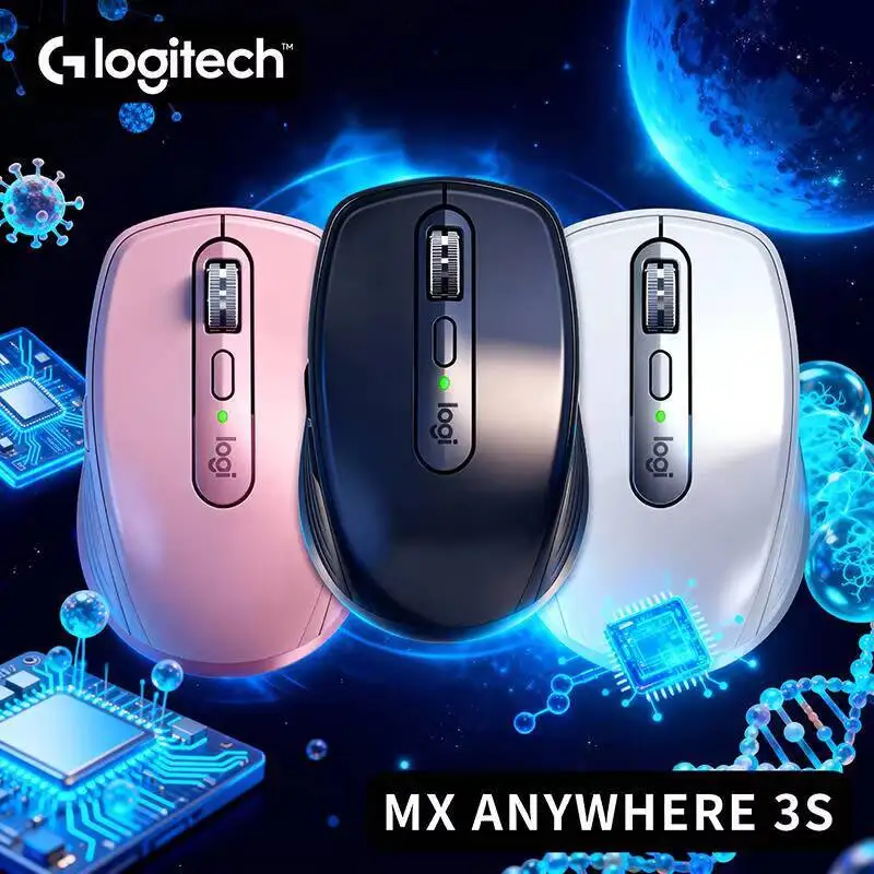 

Premium MX Anywhere 3S Mouse - 8000 DPI, Hyper-Scroll, USB-C Charging, Ideal for Pet Classroom & Small Clinic Office