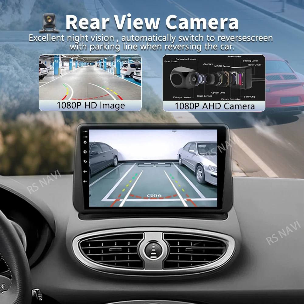Android 16 Car Radio For Renault Clio 3 2005-2014 2K QLED Android Multimedia Video Player AI Voice CarPlay 4G Stereo Navigation