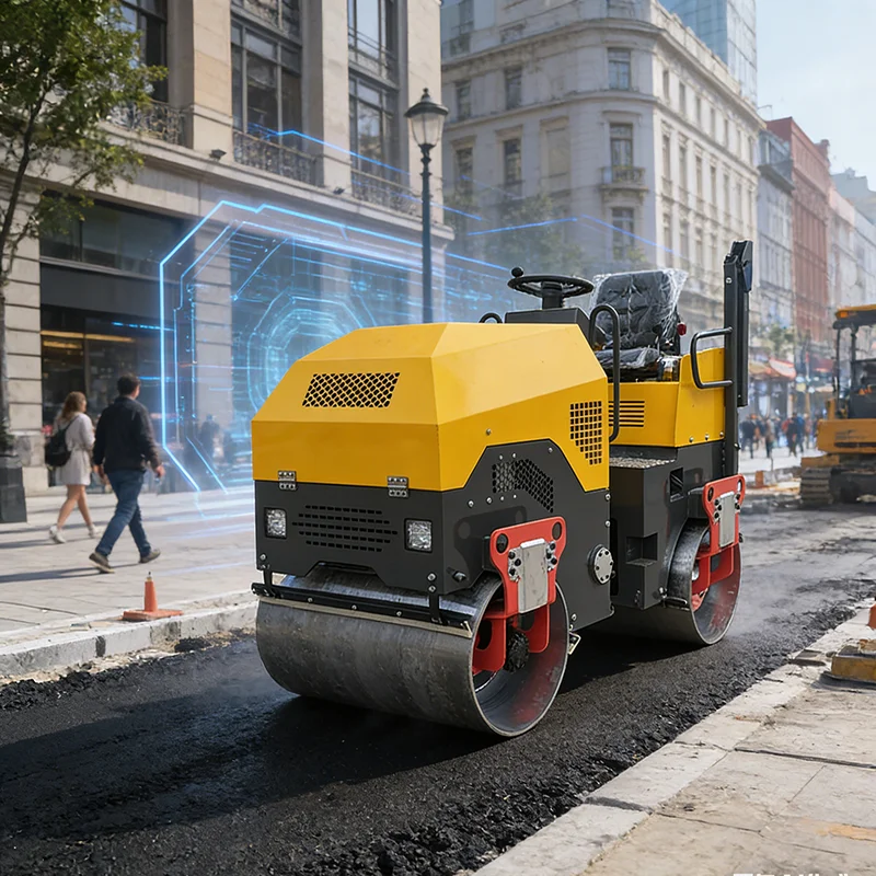 Customized Asphalt Road Roller Vibratory Compactor Tandem Drum Road Machinery For Highway Street And Parking Lot